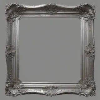 silver picture frame png
