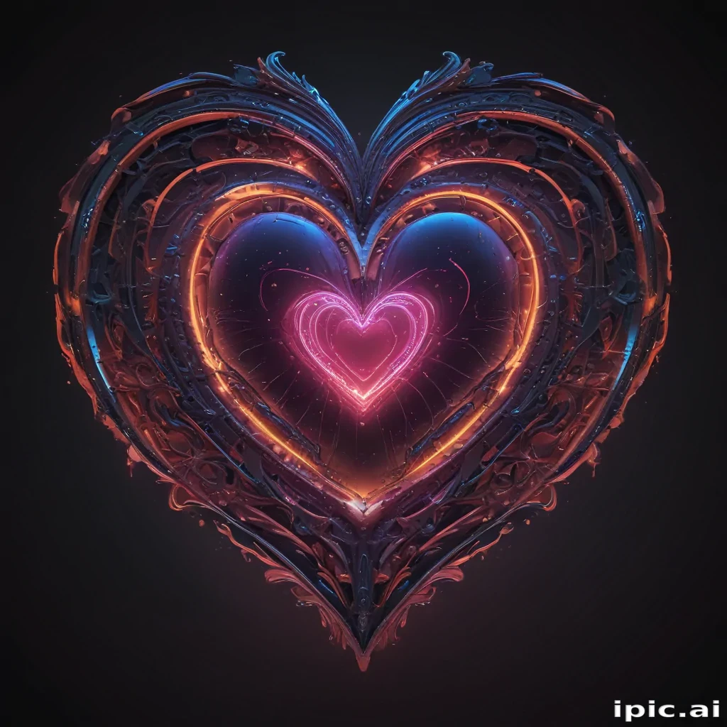 neon heart png