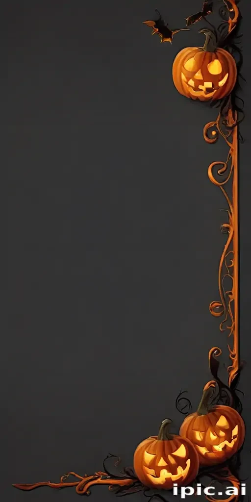 halloween border transparent