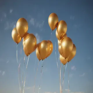 golden balloons