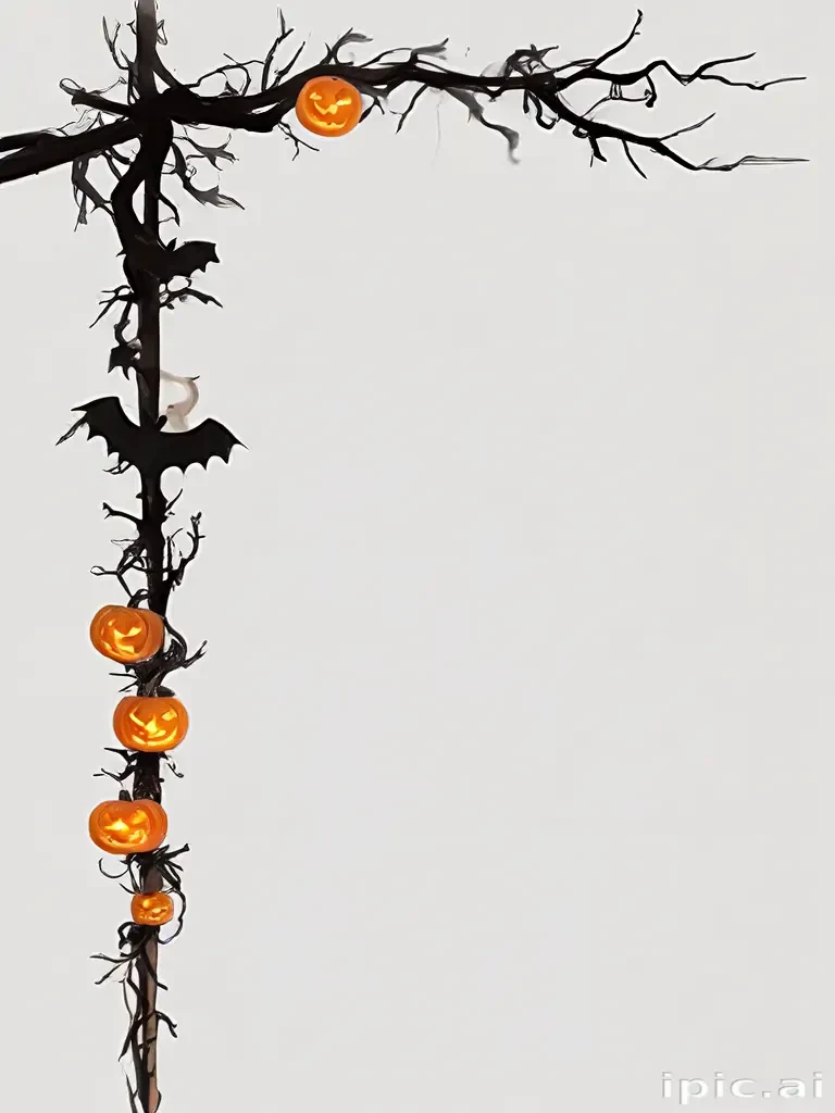 halloween border transparent