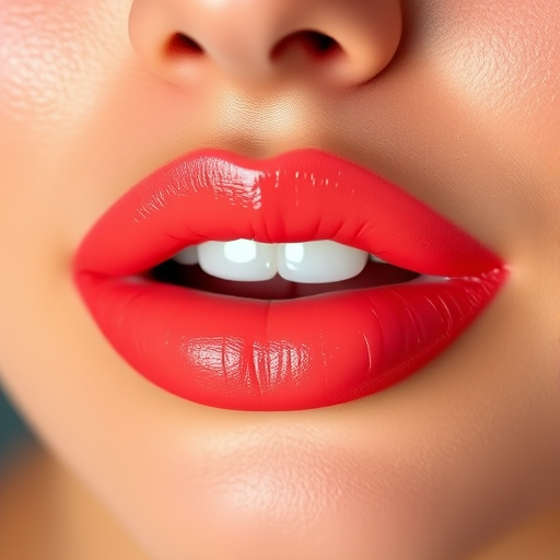 Vibrant "Coral Sunset" lip color featuring a glossy finish with subtle shimmer, perfect for summer evenings, accentuating natural lip contours and providing long-lasting hydration