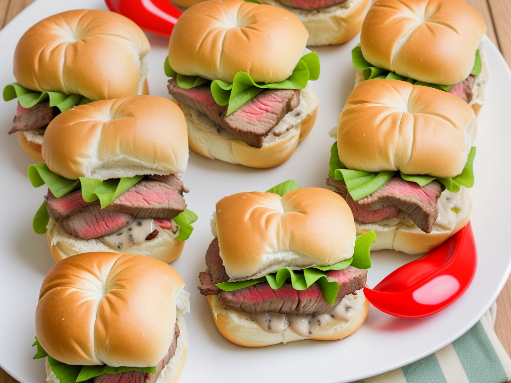 steak and cheese sliders on hawaiian rolls