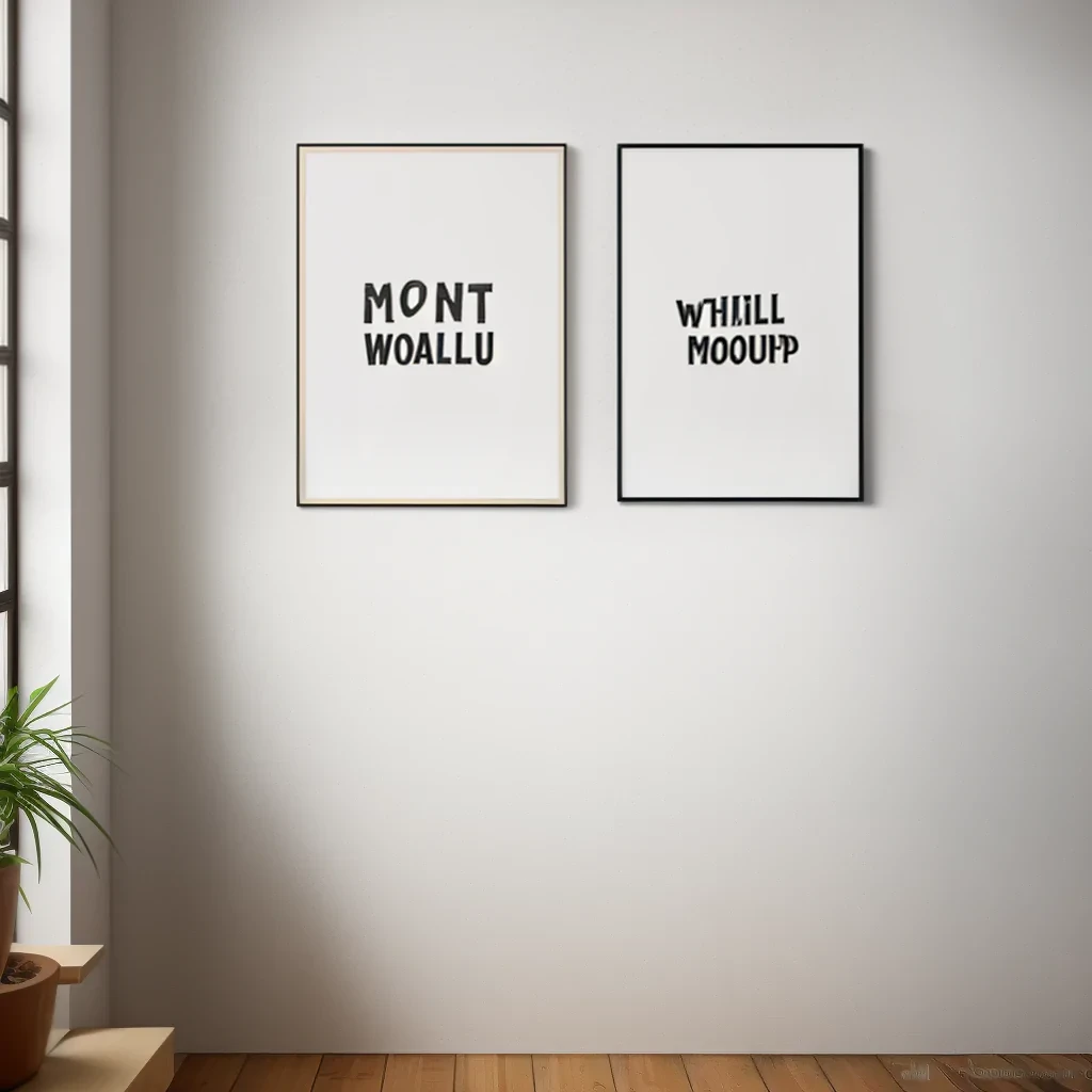 free wall art mockup