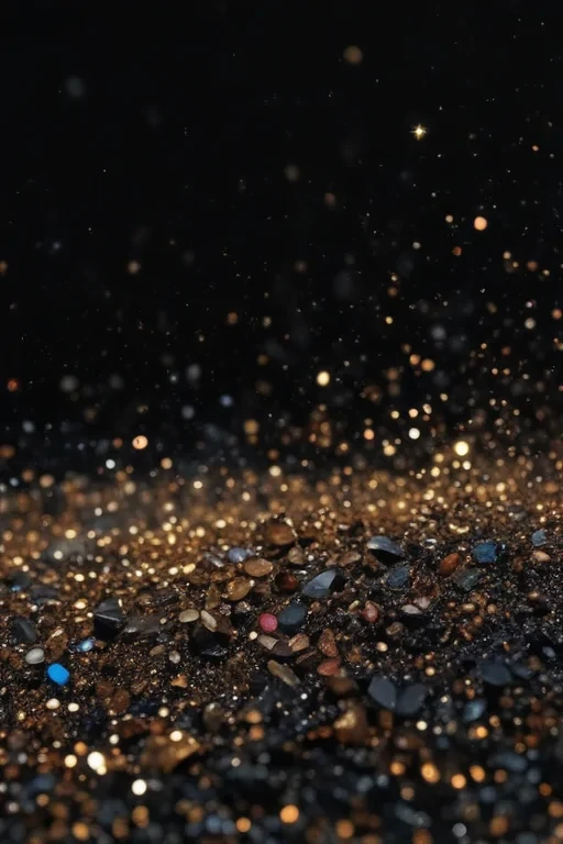 glitter on black background