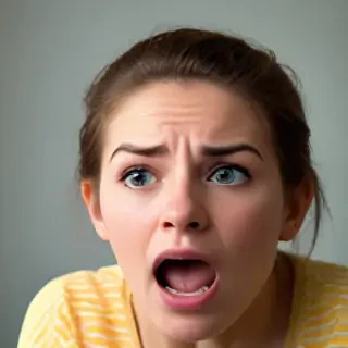 frustrated face