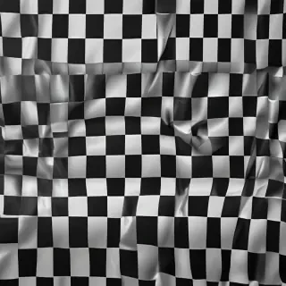 black and white checkered background