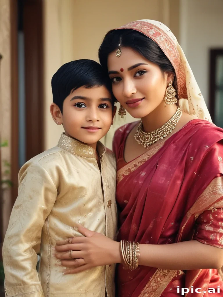 indian mom and son