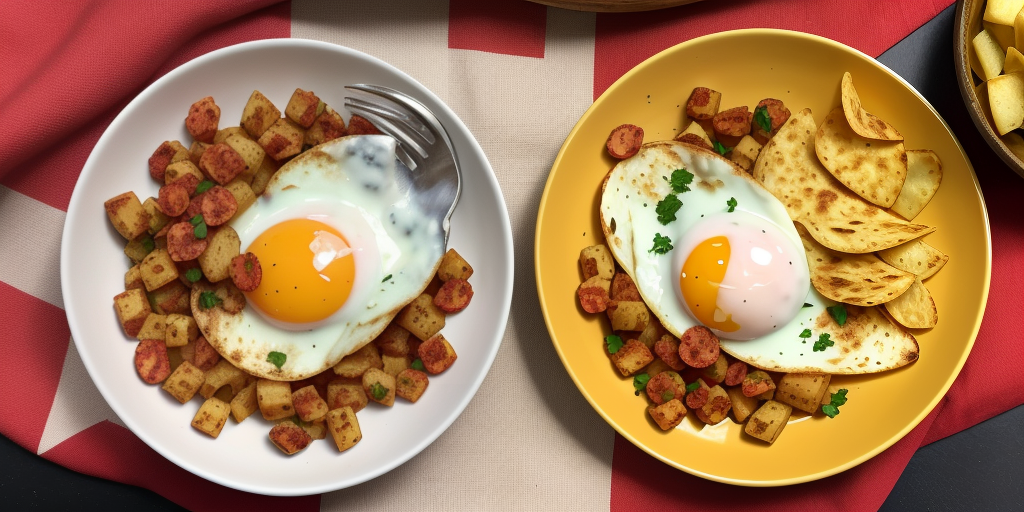 papas con chorizo y huevo