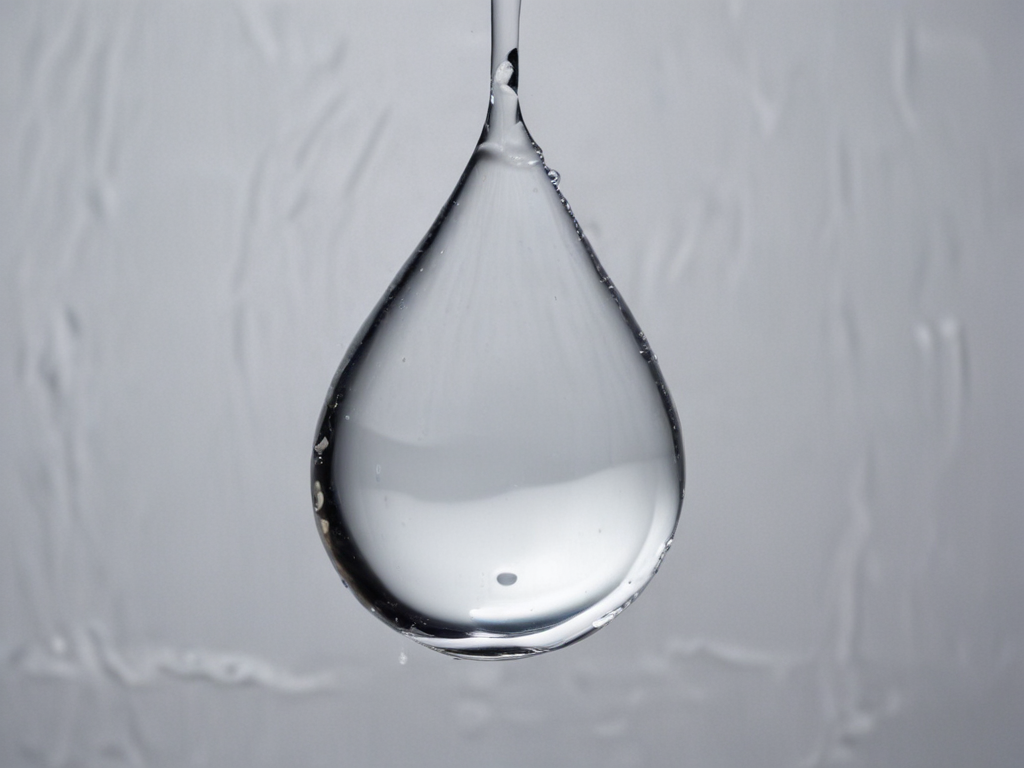 Captivating Close-Up of a Single Water Drop Suspended in Air