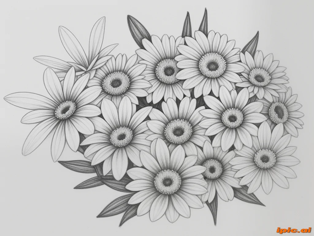 flower drawings pencil
