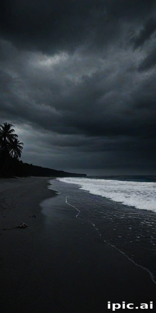 dark beach wallpaper