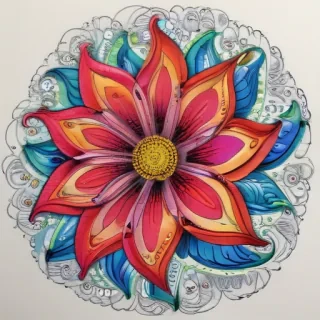 flower doodle art