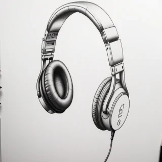 headphones drawing