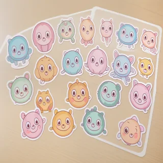 cute stickers transparent