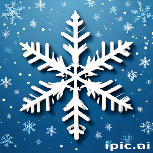 Delicate White Snowflake Against a Soft Blue Winter Background with ...