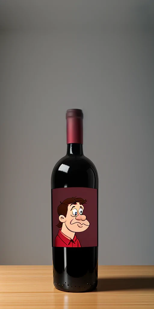 cartoon wine bottle