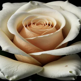 white rose on black