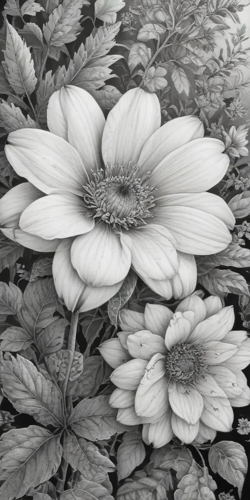 flower drawing for coloring