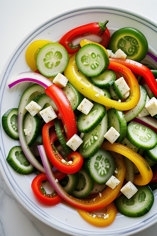 sweet pepper and cucumber salad