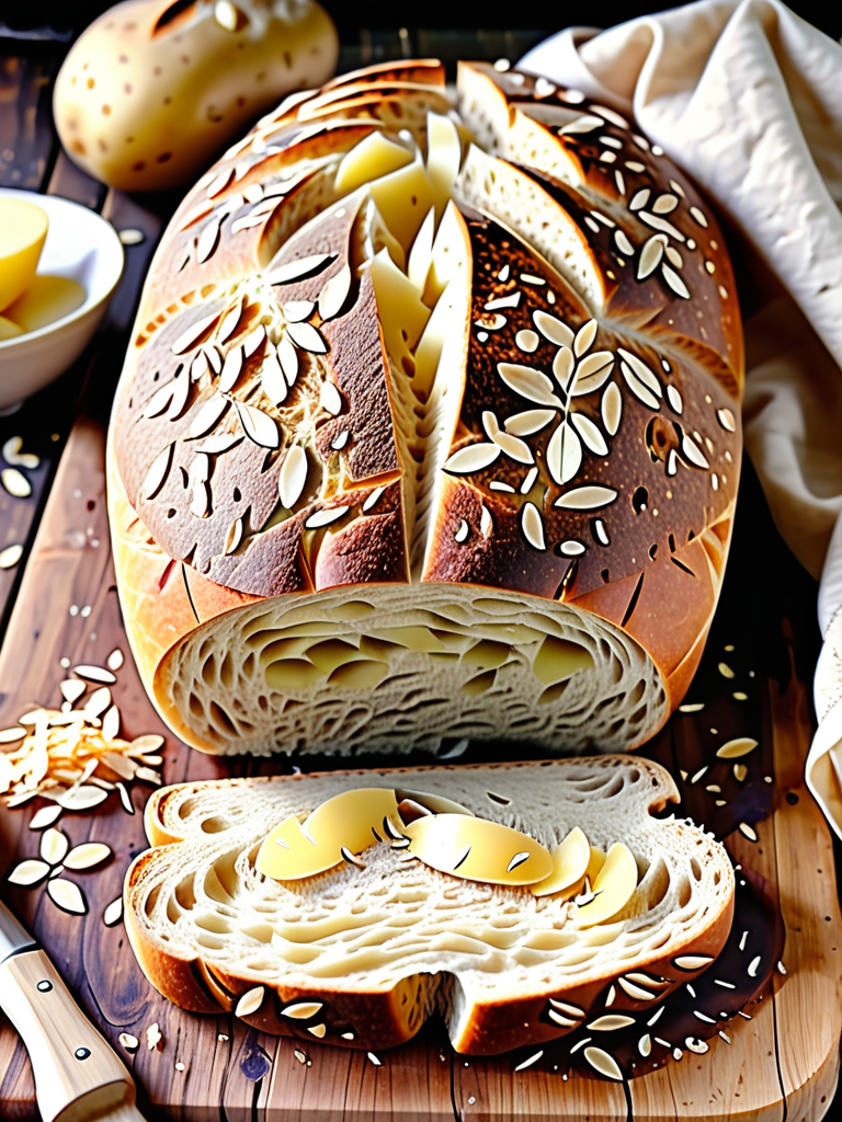 sourdough bread with potato flakes