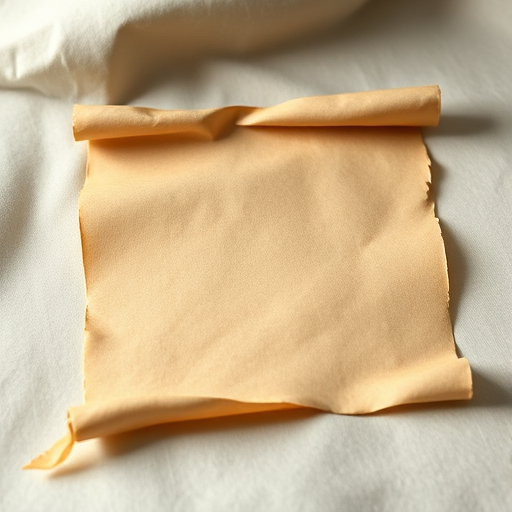 Create a realistic image of an old parchment scroll with a soft, textured surface and subtle curl at the edges, using a DSLR camera with a 50mm lens, aperture set to f/2.8 for a shallow depth of field, ISO 100, in natural daylight with a soft focus background.