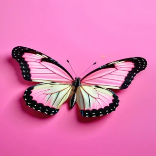 pink background butterfly