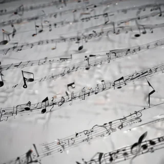 transparent music notes