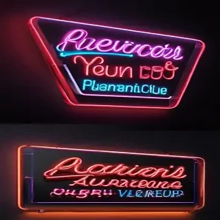 neon sign mockup