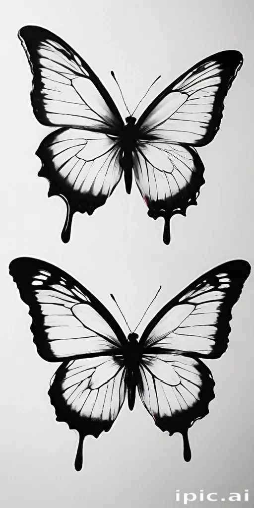 black butterfly outline