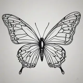 black butterfly outline