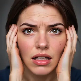 frustrated face