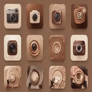 aesthetics brown instagram highlight icons