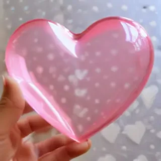 transparent pink heart