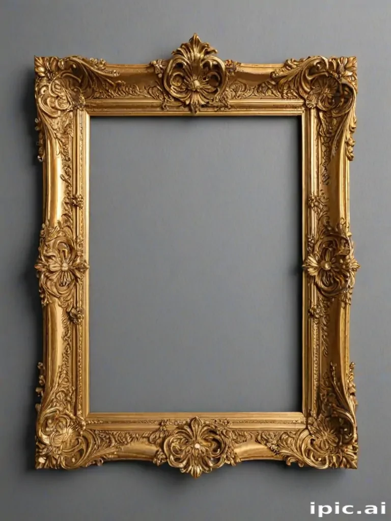 golden frame png transparent