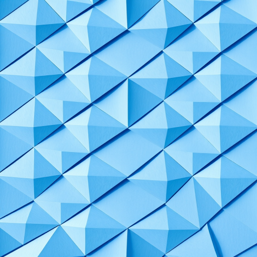 create a high-resolution abstract geometric pattern featuring various shades of blue triangles with smooth gradients using a DSLR camera with a 50mm lens, f/8 aperture, ISO 100, shot from a top-down view, with natural light for enhanced clarity and vibrancy