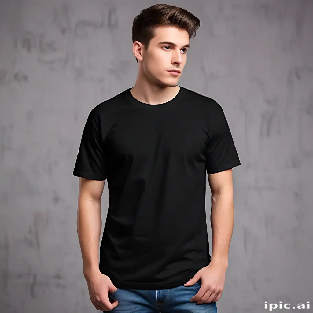 black t shirt mockup free