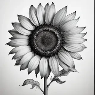 sunflower outline