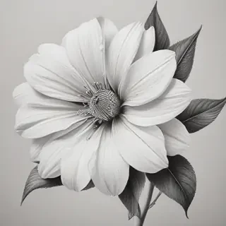 pencil drawing flowers