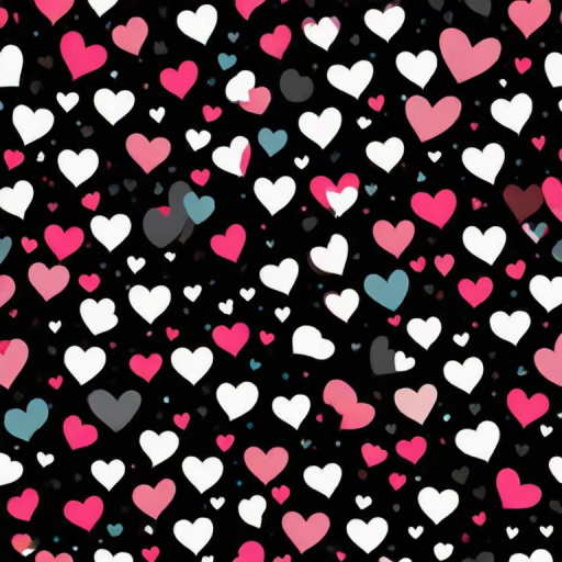 hearts background black