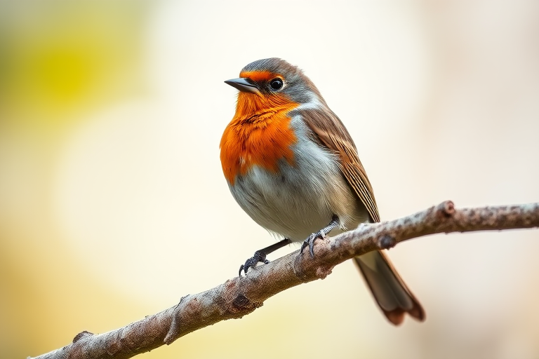 A close-up shot of a bird perched on a textured branch with soft blurred background, natural lighting, ISO 200, aperture f/4, shutter speed 1/200s, using a DSLR camera with a 100mm lens, capturing detail and vibrant colors.