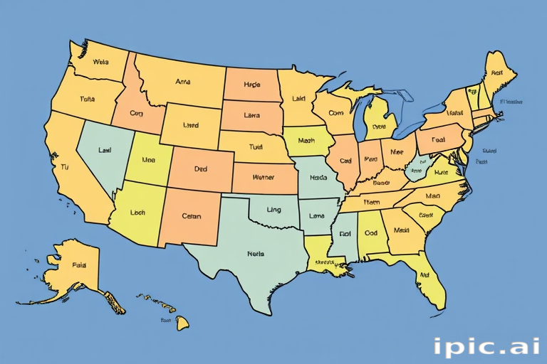 map of usa states