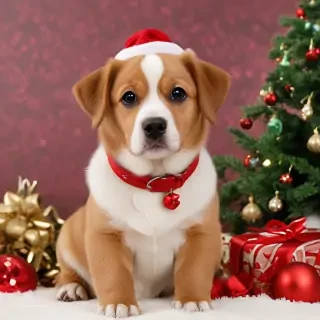 christmas dog backgrounds