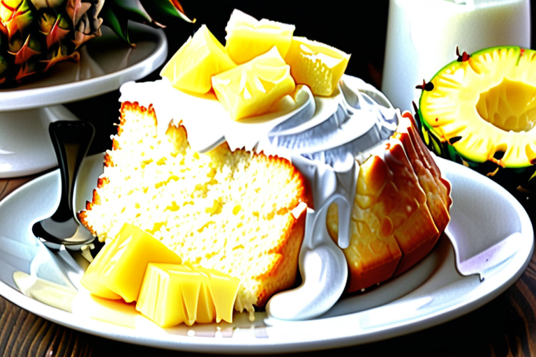 crushed pineapple and angel food cake mix