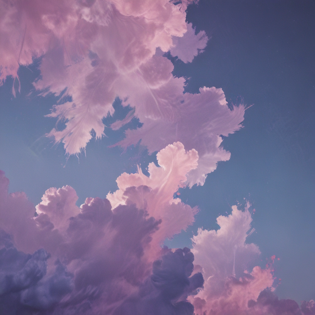 A Beautiful Sunset Sky Filled with Colorful, Fluffy Clouds of Pink and ...