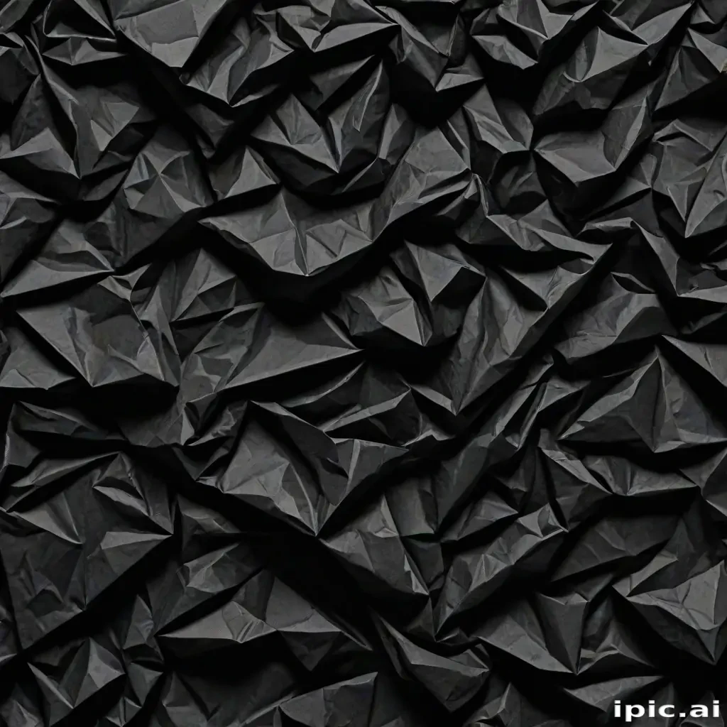 black crumpled paper