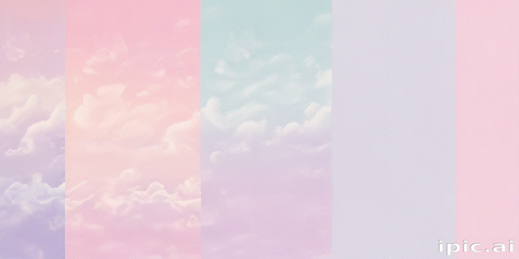 Soft Pastel Sky with Dreamy Clouds in Gentle Color Gradients