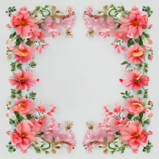 transparent flower border