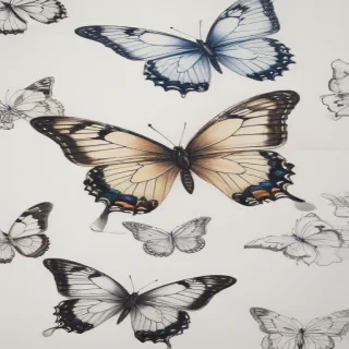 drawing butterflies