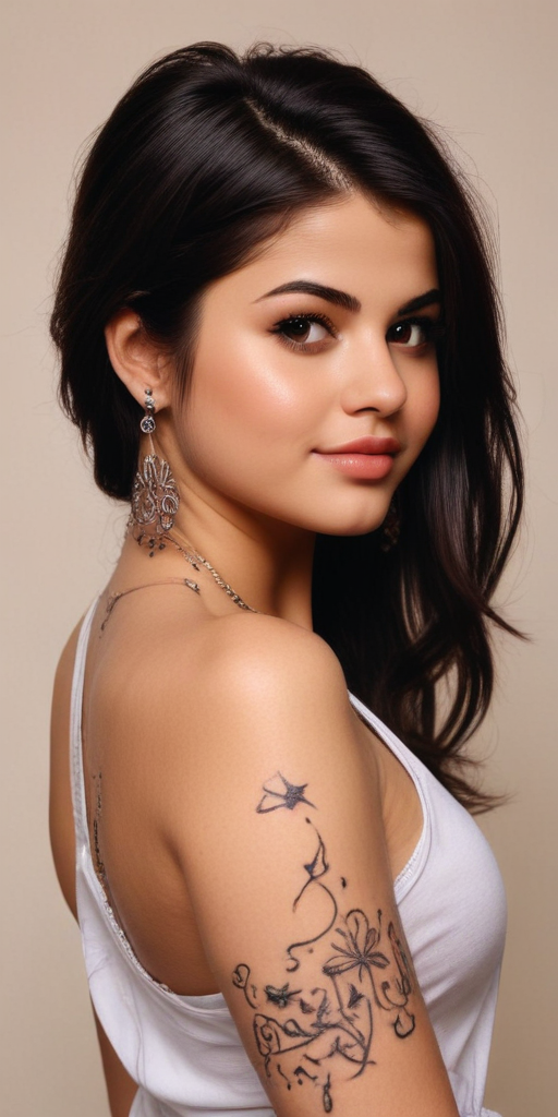 arabic selena gomez tattoo